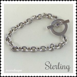 Sterling Bracelet with Toggle Clasp 925 Sterling